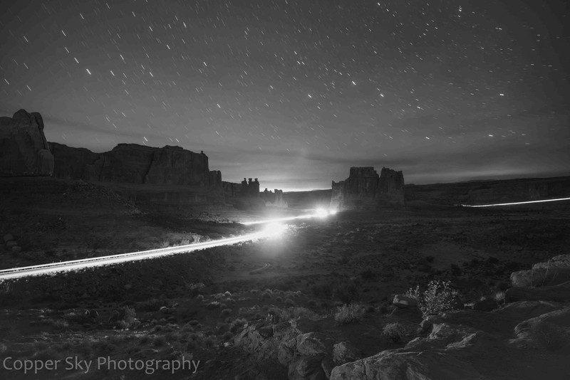 Arches National Park Print Star Trails Canvas Wrapped Museum Quality