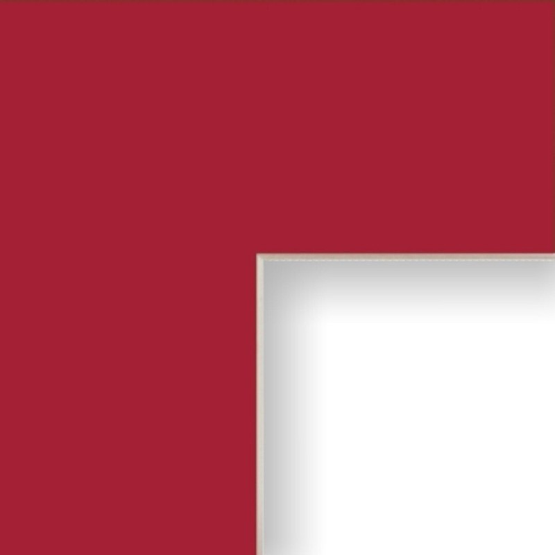 Craig Frames Deep Red Mat With a Bevel Cut Opening For a Picture Frame