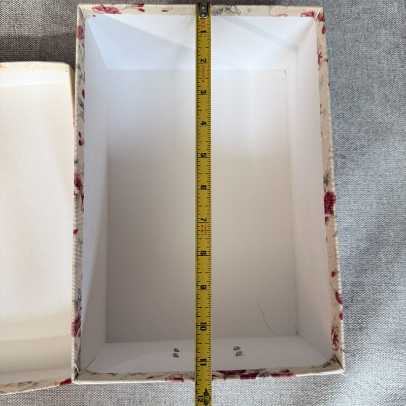 Waverly Garden Norfolk Rose Fabric Covered Photo Box 8 X 11.5 Inches gallery