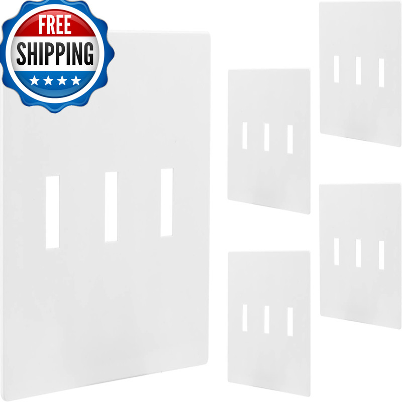 Power Gear Tripple Toggle Screwless Wall Plate Cover 4.75 H X 6.75 L Outlet