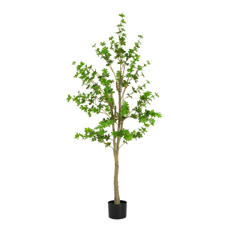 76" Artificial Enkianthus Tree in Pot, Realistic Faux Greenery for Home Decor gallery