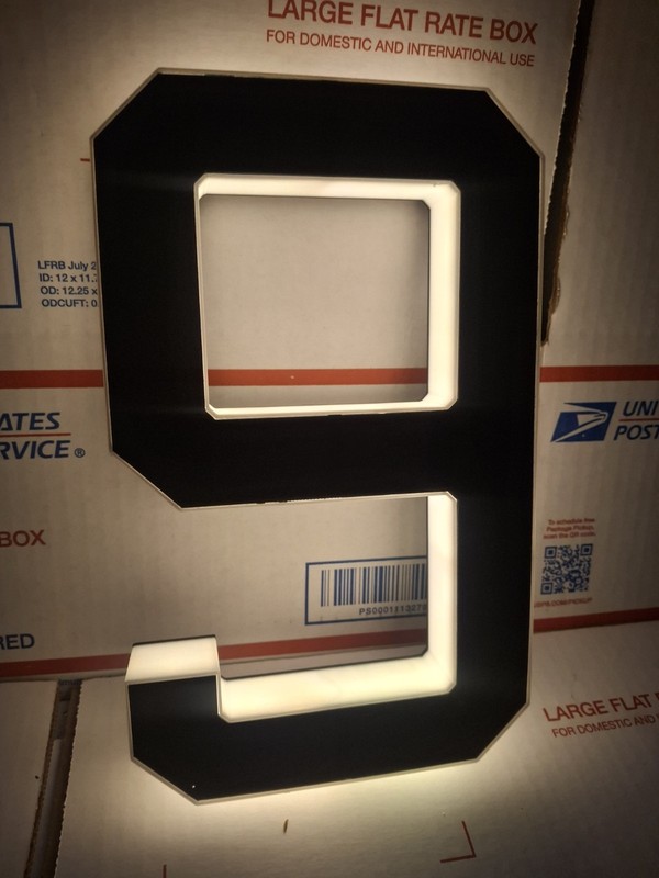 9 Inch Solar Lighted House Numbers Outside Light Up LED NUMBEr 9 NINE