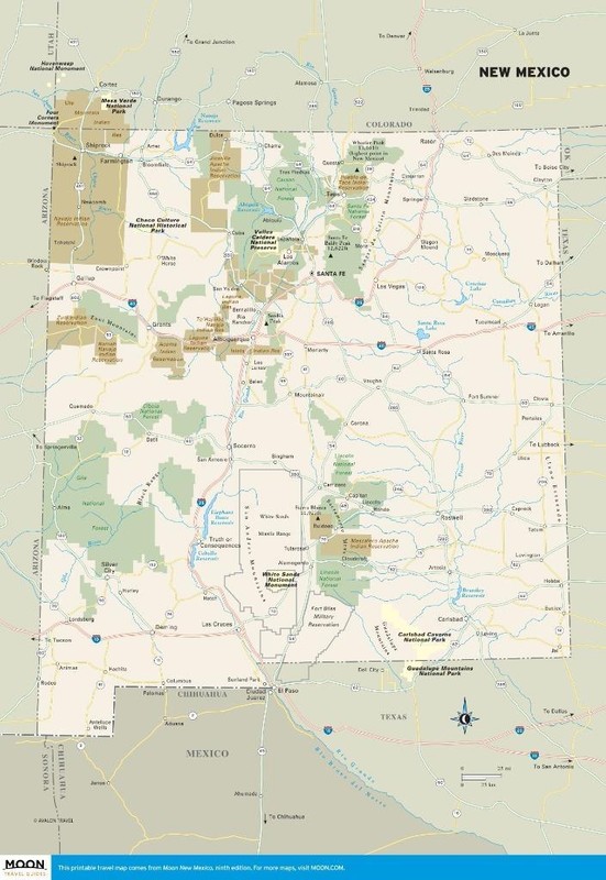 NEW MEXICO STATE ROAD MAP GLOSSY POSTER PICTURE PHOTO PRINT city highway 3381