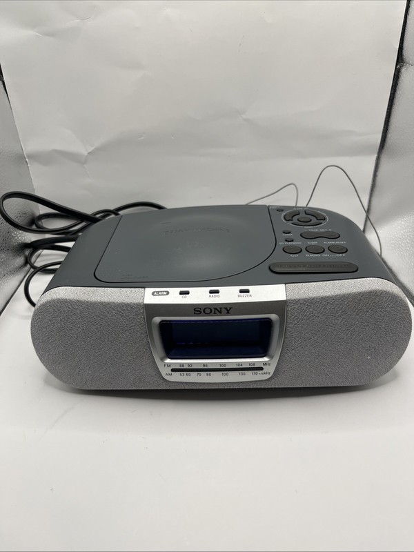 Sony ICF-CD830 Dream Machine CD Clock Radio AM FM Alarm Tested Working