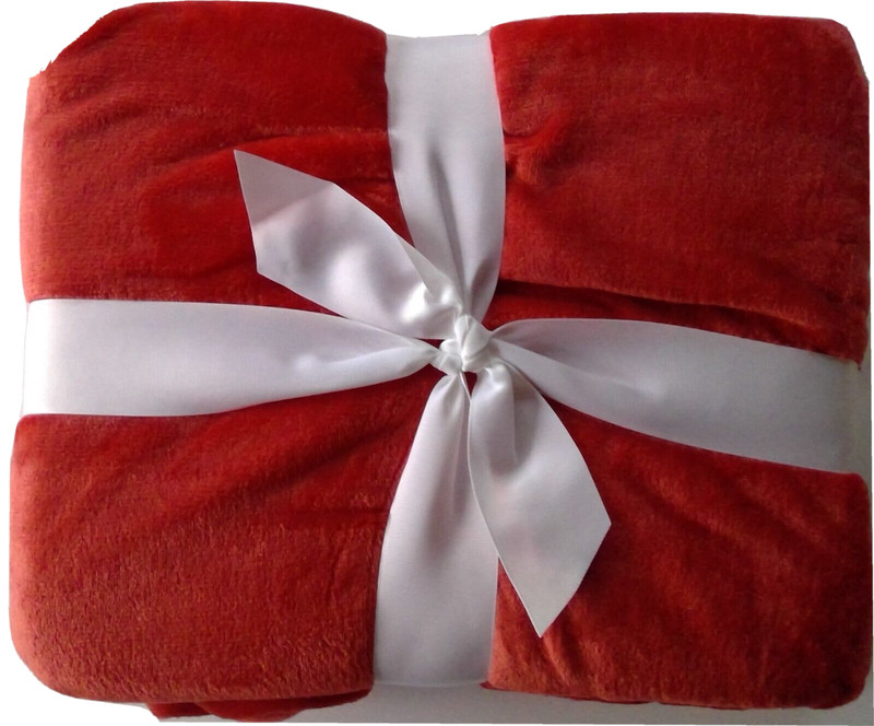 HOME ESSENTIALS Velvet Plush Chair Throw Blanket Berry Red 50 x 60 Holiday Gift