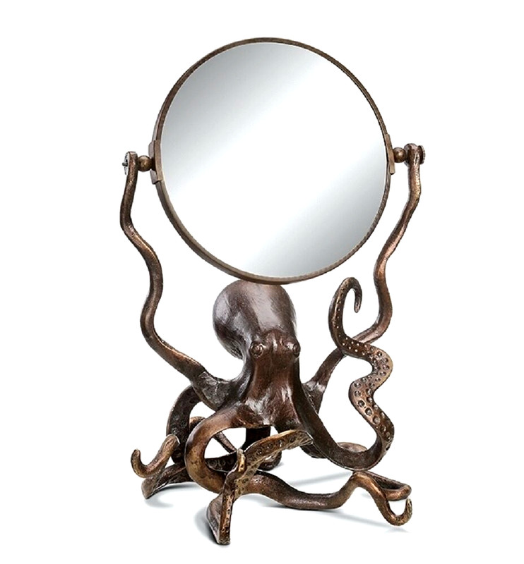 Octopus Swivel Mirror Vanity Table Mirror Coastal Ocean Beach ~ SPI Home 34237