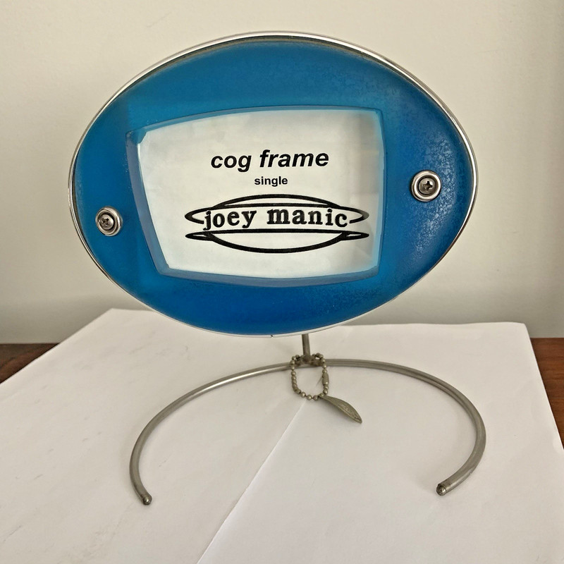 Joey Manic Picture Frame Single Cog Frame Blue Vintage 1990s Designer Decor gallery