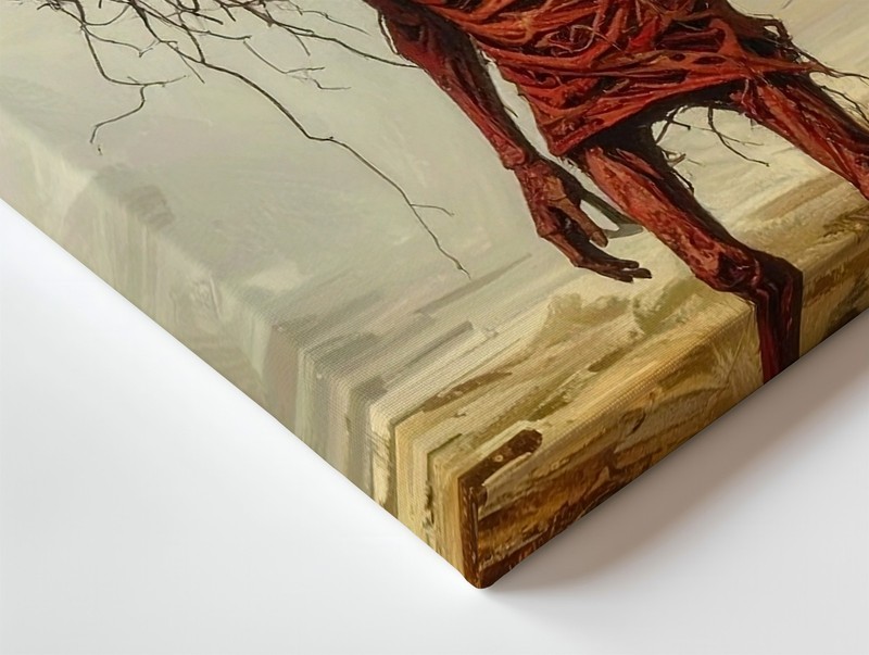 Branch-Headed Figure Canvassurreal Dark Fantasy Body Horror Wall Art gallery