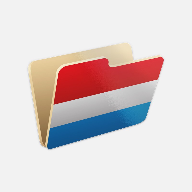 Luxembourg Folder Flag Icon Vinyl Sticker Decal