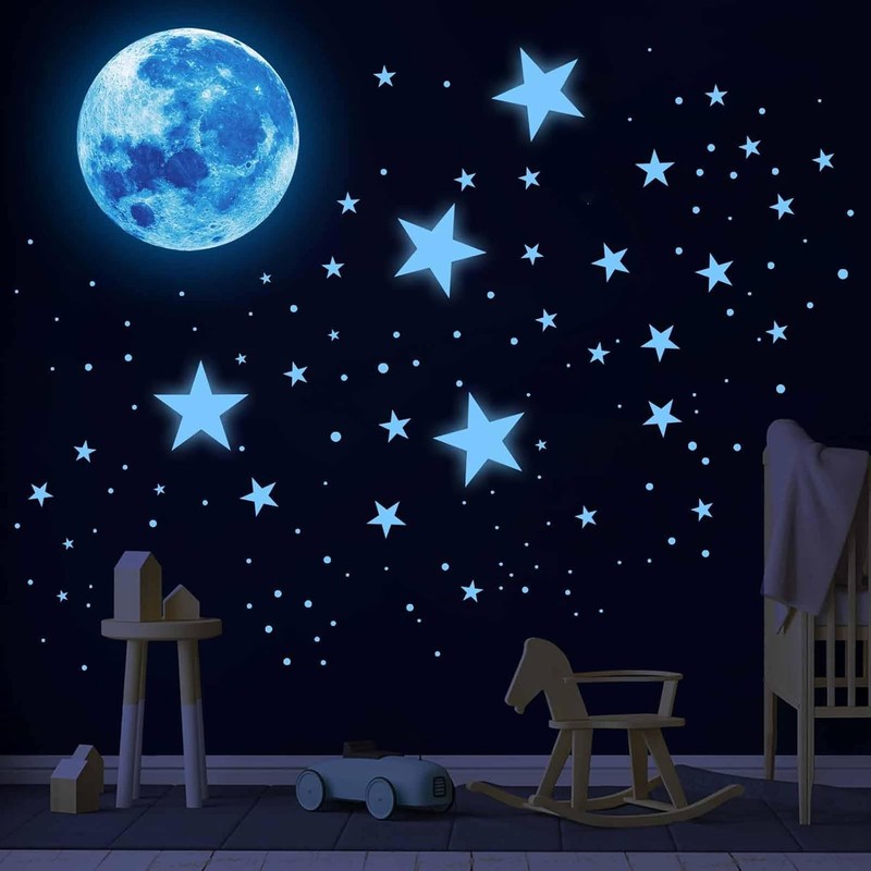 1078PCS Glow in the Dark Stars & Moon Stickers | Ceiling Wall Decals for Kids gallery