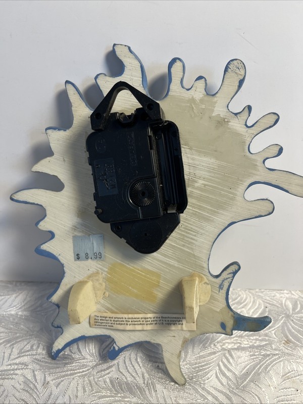 Y2K Dolphin Hang Clock Ocean Nautical Kitsch Coastal Novelty 9” Tall gallery