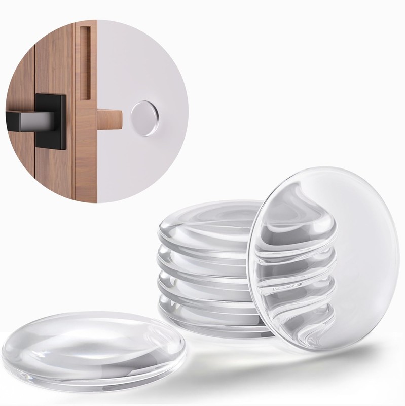 6 Silicone Door Stopper Wall Protector Handle Knob Adhesive Bumper Stop Damaging gallery