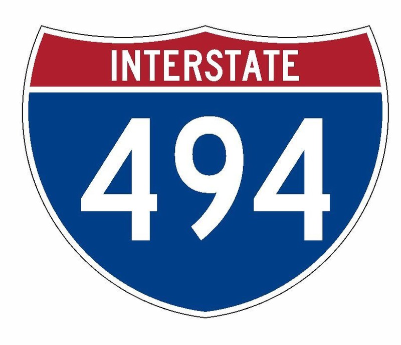 Interstate 494 Sticker R2328 Highway Sign Road Sign