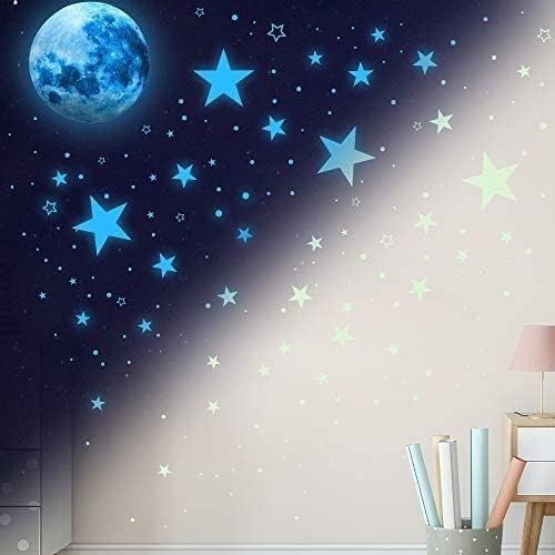 1078PCS Glow in the Dark Stars & Moon Stickers | Ceiling Wall Decals for Kids gallery