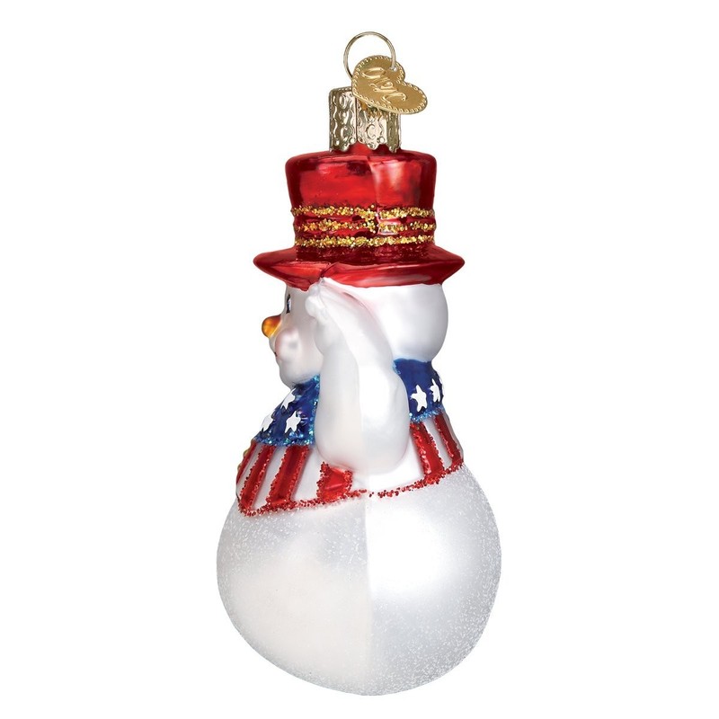 Old World Christmas Snowman Glass Ornaments for Christmas Tree, Patriotic gallery