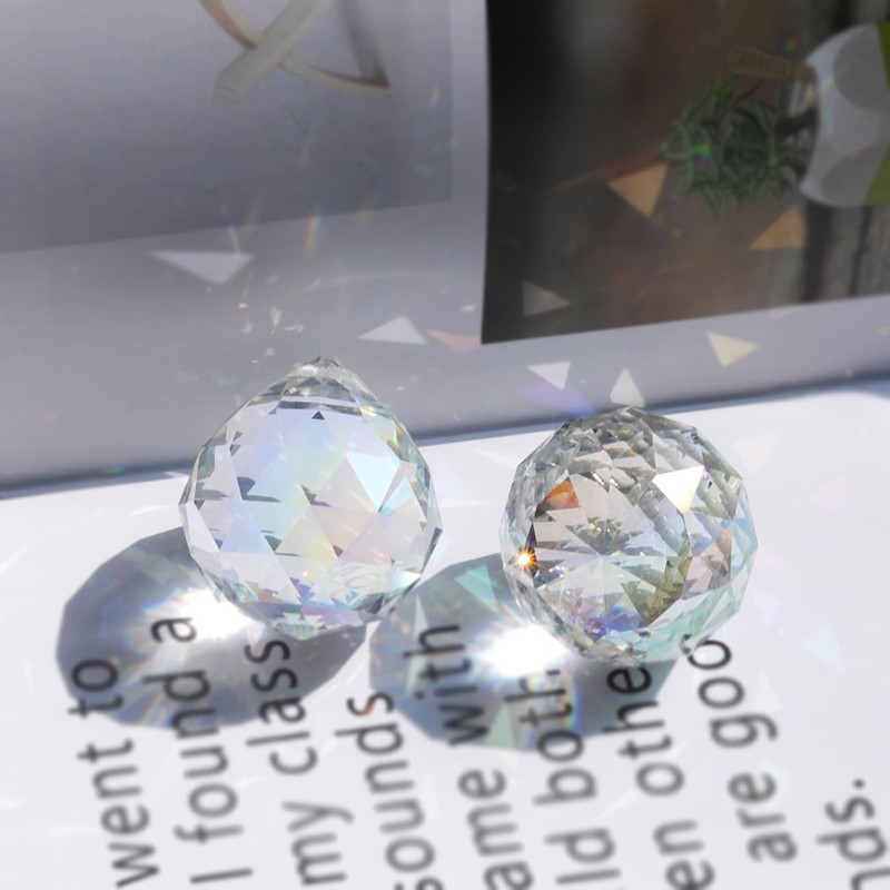 20mm Clear Crystal Prism Pendant Hanging Crystal Feng Shui Ball Prism Pendant gallery