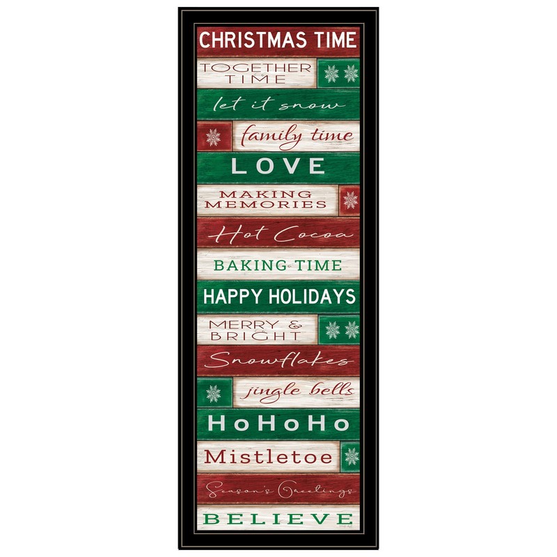4U Christmas time fashion decoration, black frame, wall art printing