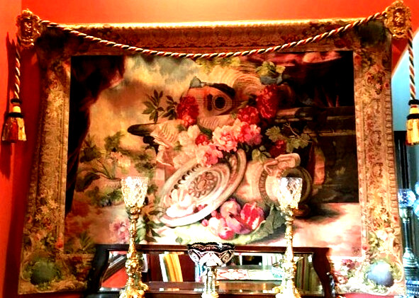 GOBLYS French Tapestry “Mandolin” Still Life 76 x 55 made in France