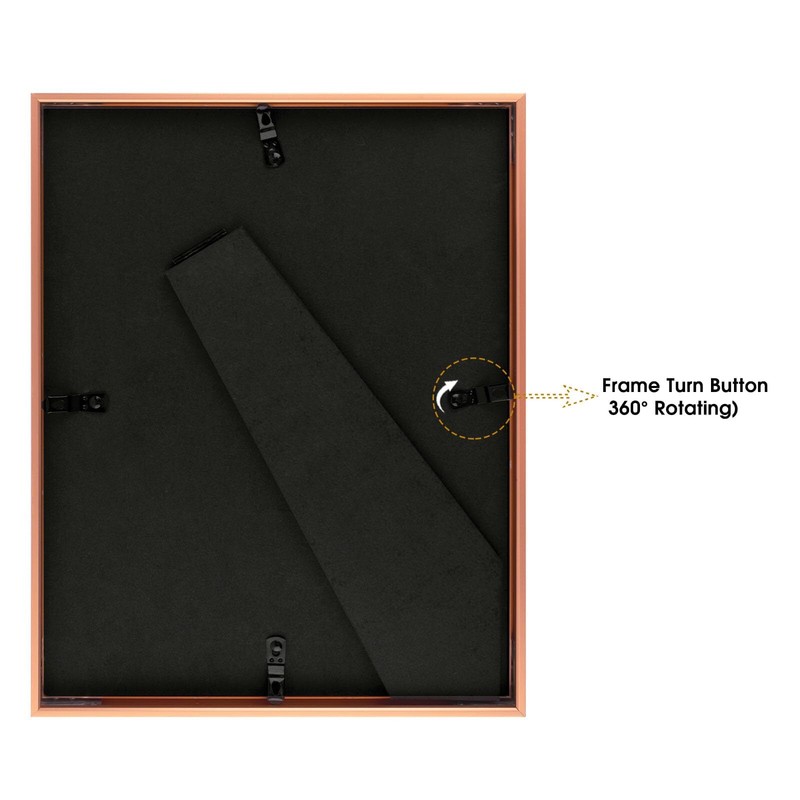 2 Pack 5x7 Rose Gold Aluminum Collage Frame 2 Opening for 7x5 Photo Wall Mount gallery