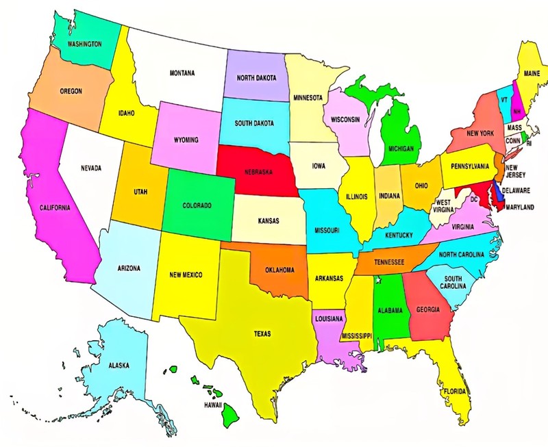 USA MAP the united states of america map 4x6 photograph usa map