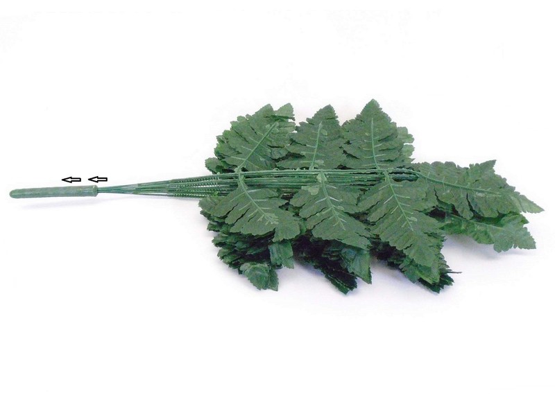 24 PCS 16 Inch Green Leather Fern Artificial Silk Leaves Greenery 5665GN gallery