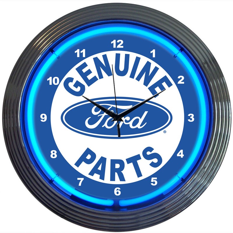 Genuine Ford Parts Blue Neon Wall Clock 15″ Diameter 8FRDGP Neonetics