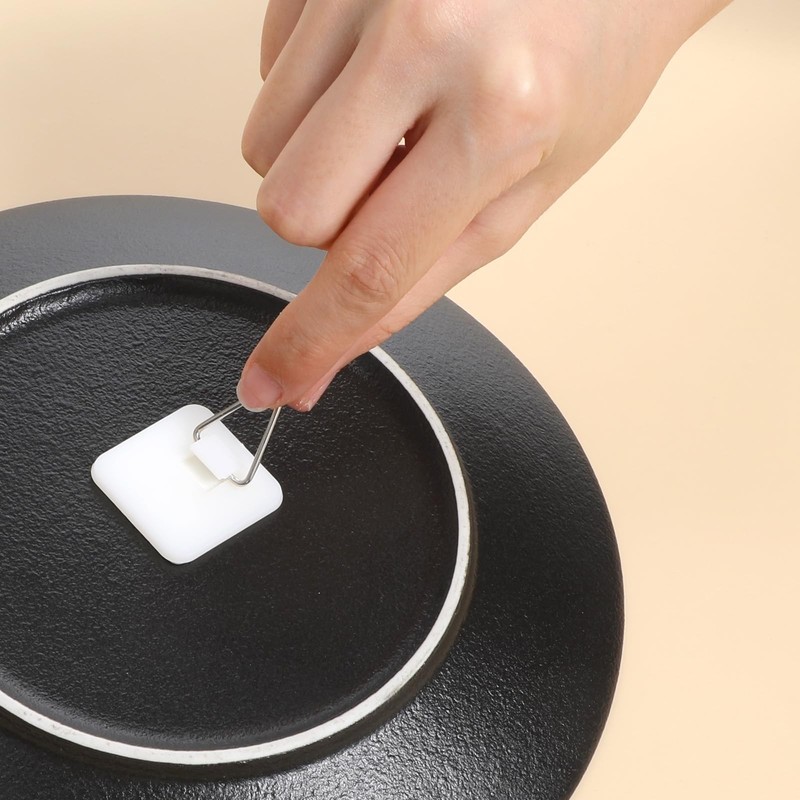30 Pcs Invisible Adhesive Plate Hangers Nail Free Sticky Hooks for Wall Art gallery