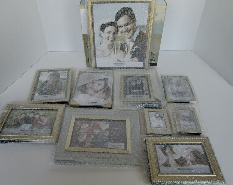 Picture Frames by Sheffield Home Traditional Champagne Set of 10 NEW in Box