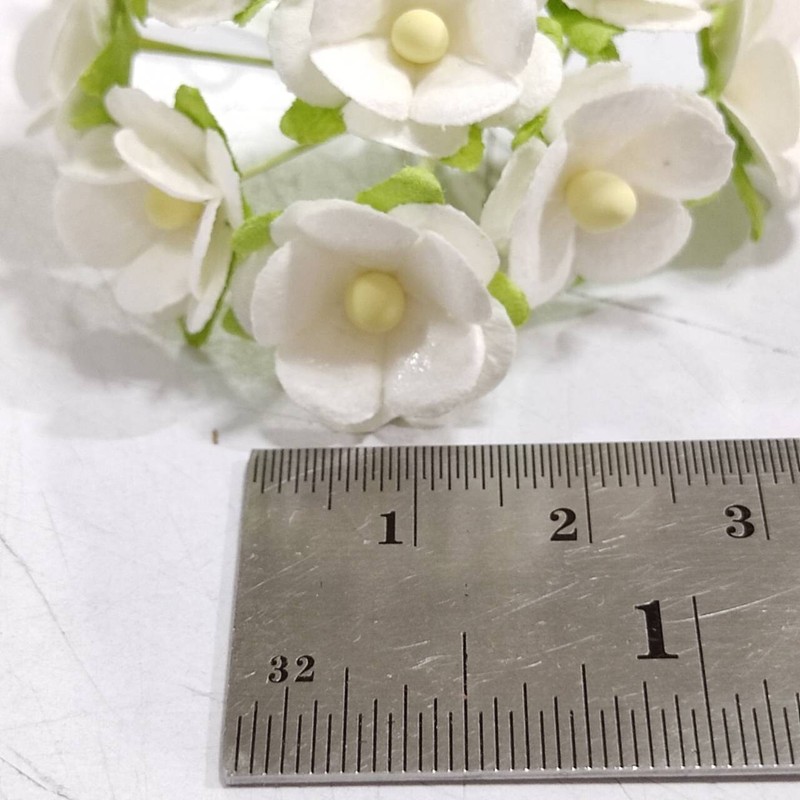 100 Hot Pink PI#5 Artificial Flowers Blossom Flower Paper Flower size 15 mm gallery