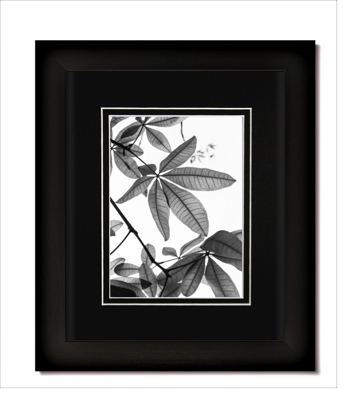 12X16 Matte Black Frame with Glass & Black/Black Mat for 9X12