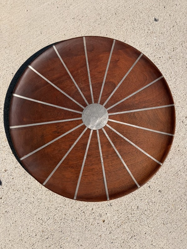 VTG Paul Evans Designers Inc Sunburst Wood Metal Wall Art Tray MCM Signed