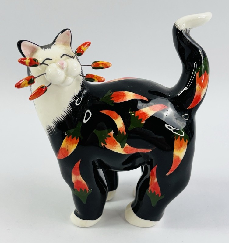 Bernadette Lacombe Chili Cat Figurine Willitts Designs 86058 Whimsical Whiskers