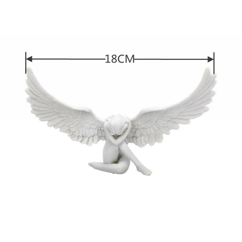3D Angel Wing Figurine Resin Sculpture Modern Home Decor Statue Ornament Gift gallery