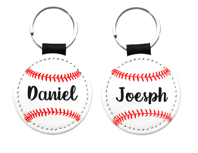 Handmade Custom Personalized Baseball Key chain, Name Tag, Bag Tag team gifts