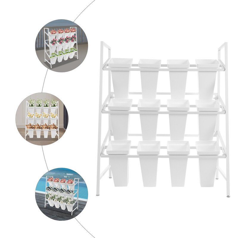 Flower Display Stand?3-Tier Flower Stand Flower Display Stand With 12PCS Buckets