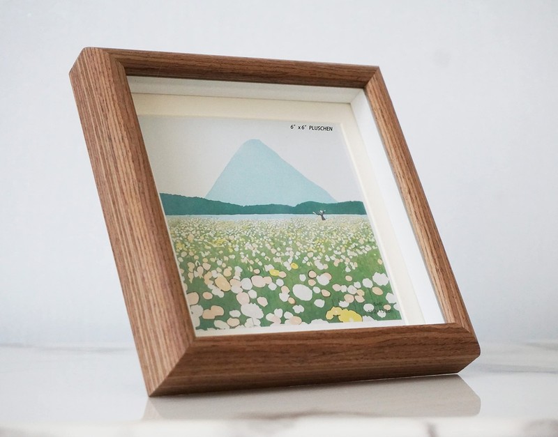 6X6 Wooden Picture Frame with 4.5×4.5 mat, 6×6 Square Picture Frame with Glas…