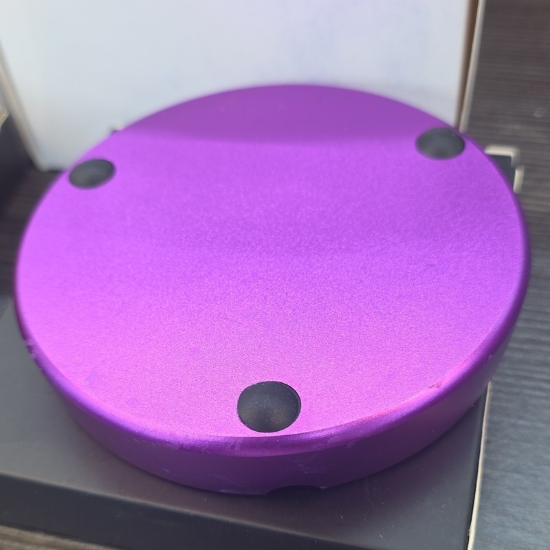 Purple Round Metal Ashtray with Matte Finish, Round Shape, Metal Material gallery