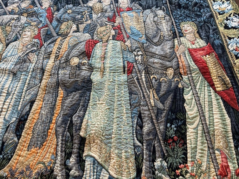 “Departure Of The Knights” Large Tapestry 49” X 65” Made In Belgium gallery