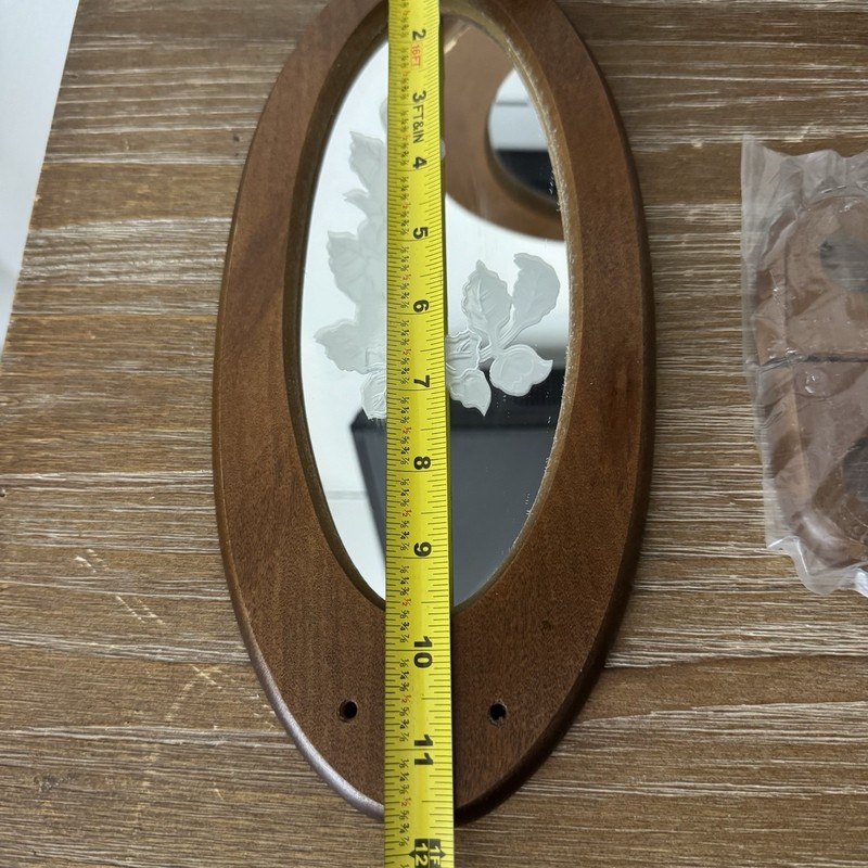 Vintage House Of Lloyd 1989 Oval Wall Mirror Set Floral Cottage Decor 3-Piece gallery