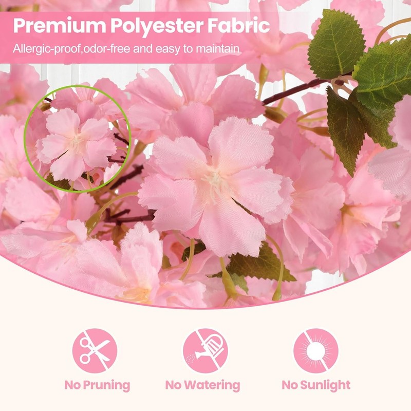 6Ft Tall Cherry Blossom Artificial Tree,Fake Pink Cherry Blossom Tree,Lifelike gallery