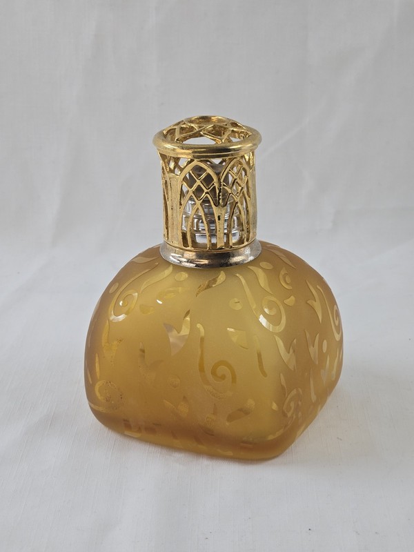 Vintage Style Amber Frosted Glass Fragrance Lamp Decorative Oil Diffuser Bottle