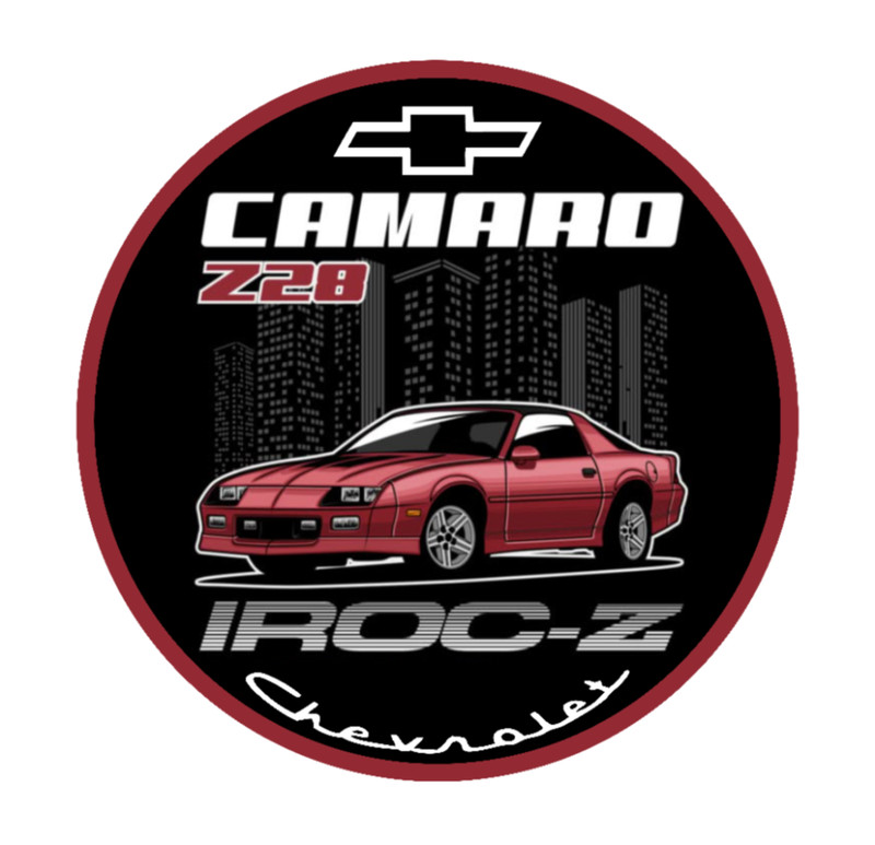 Car Classics “IROC – Z28″ – 4” Handcrafted Vinyl Decal Cooler Vehicle Laptop 26