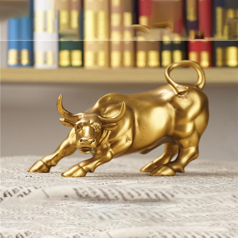 Wall Street Bull Figure Statue The Miami Bitcoin Bull Figurine Carve Doll Cow gallery