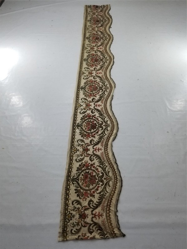 Vintage French Floral Velvet Border/Valance 157×15 inches
