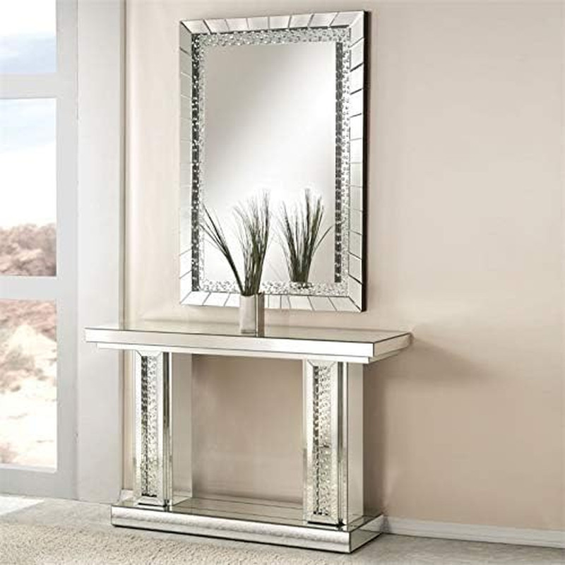 Nysa Beveled Rectangular Wall Mirror - Elegant Home Decor gallery
