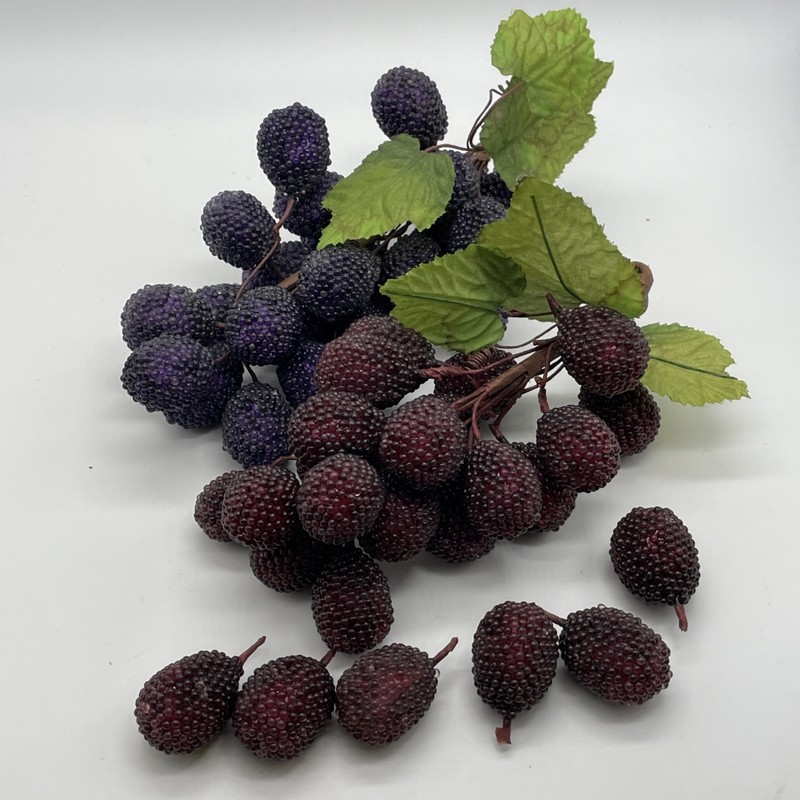 Vintage Grapes Sugar Beaded Fruit Lot of 2 Bundles Some Loose Decor Table