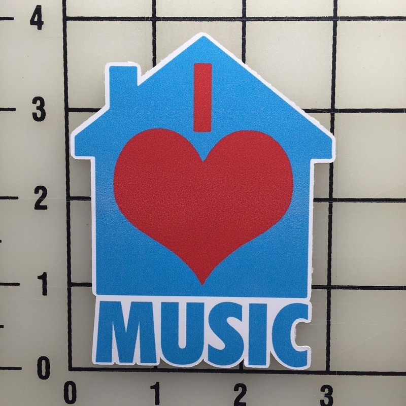 I love House Music 4″ Tall Color Vinyl Decal Sticker – BOGO