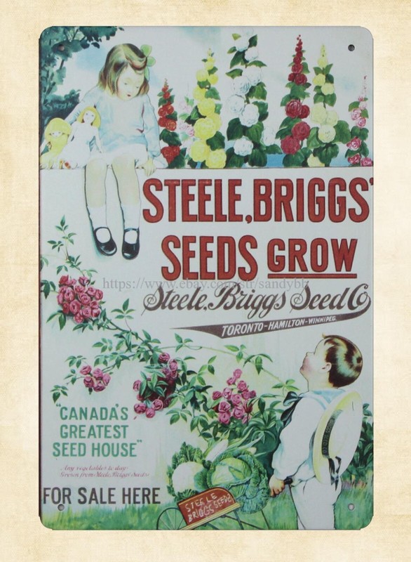 Steele Briggs Seeds Poster metal tin sign plaque art wall decor