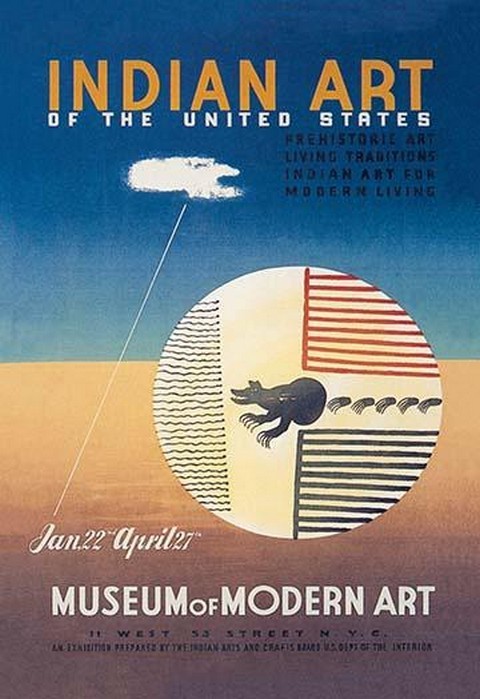 Indian Art of the United States WPA Poster Julius Pistchal Poster Print
