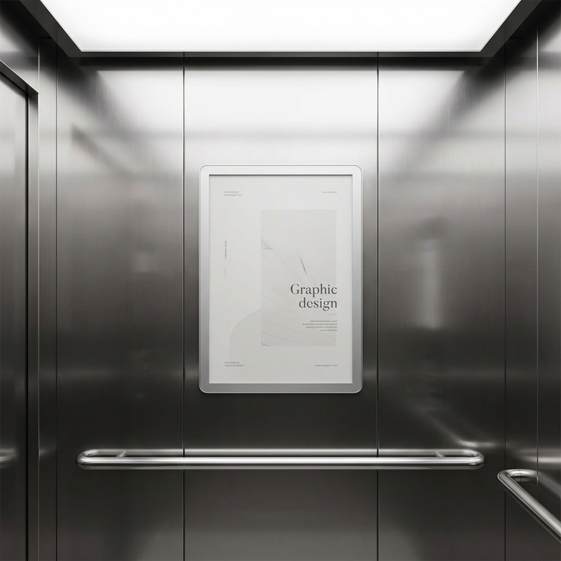 Elevator Advertising Frame Aluminum Photo Display Acrylic Magnetic A4 gallery